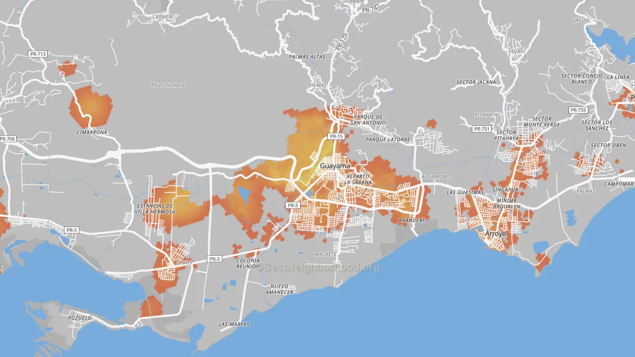 Bike Grade map of 00784, PR