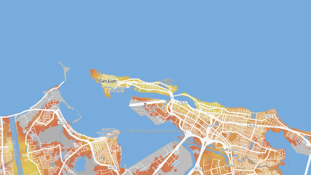 Bike Grade map of 00906, PR