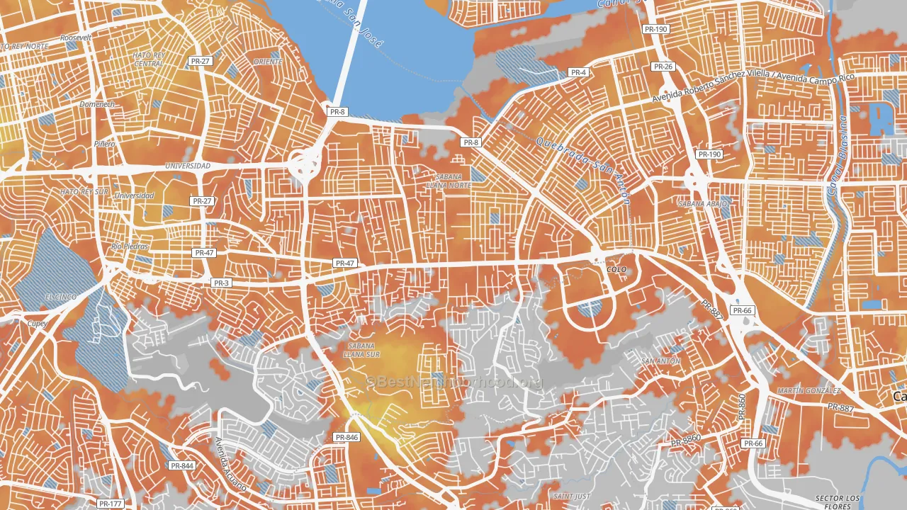 Bike Grade map of 00924, PR