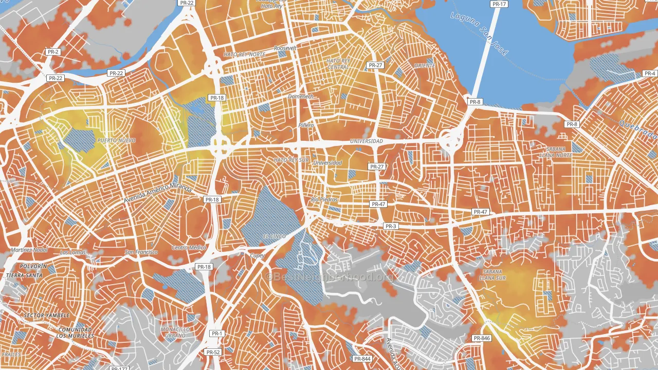 Bike Grade map of 00925, PR