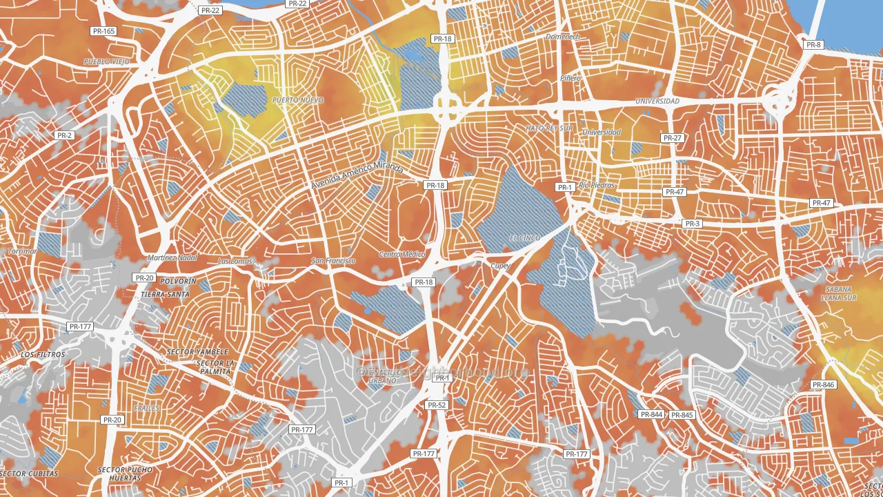 Bike Grade map of 00927, PR