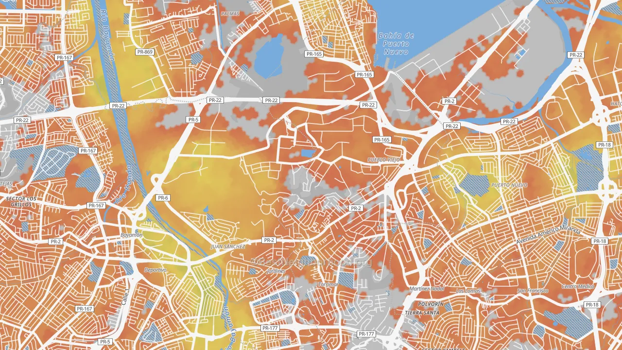 Bike Grade map of 00934, PR