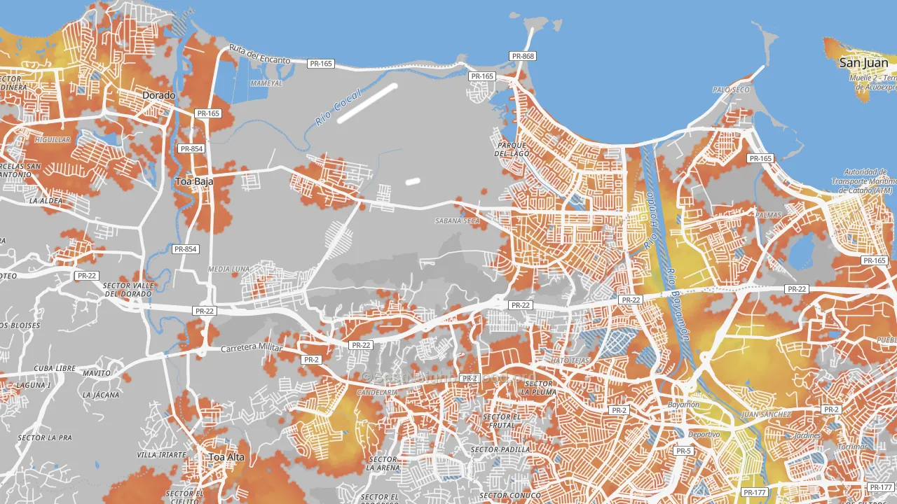 Bike Grade map of 00949, PR