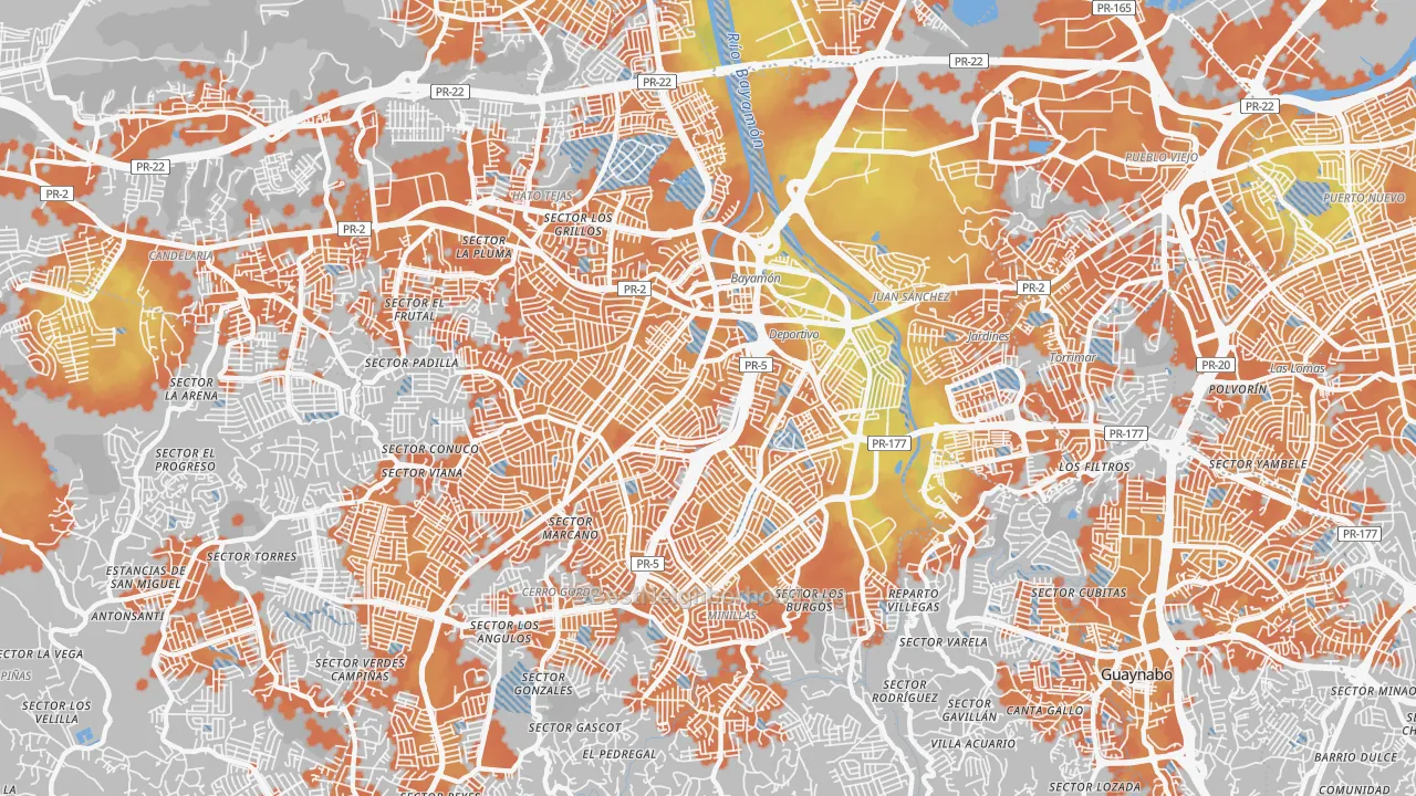 Bike Grade map of 00959, PR