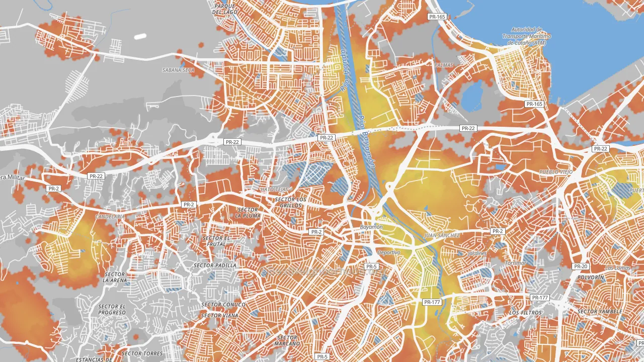 Bike Grade map of 00961, PR