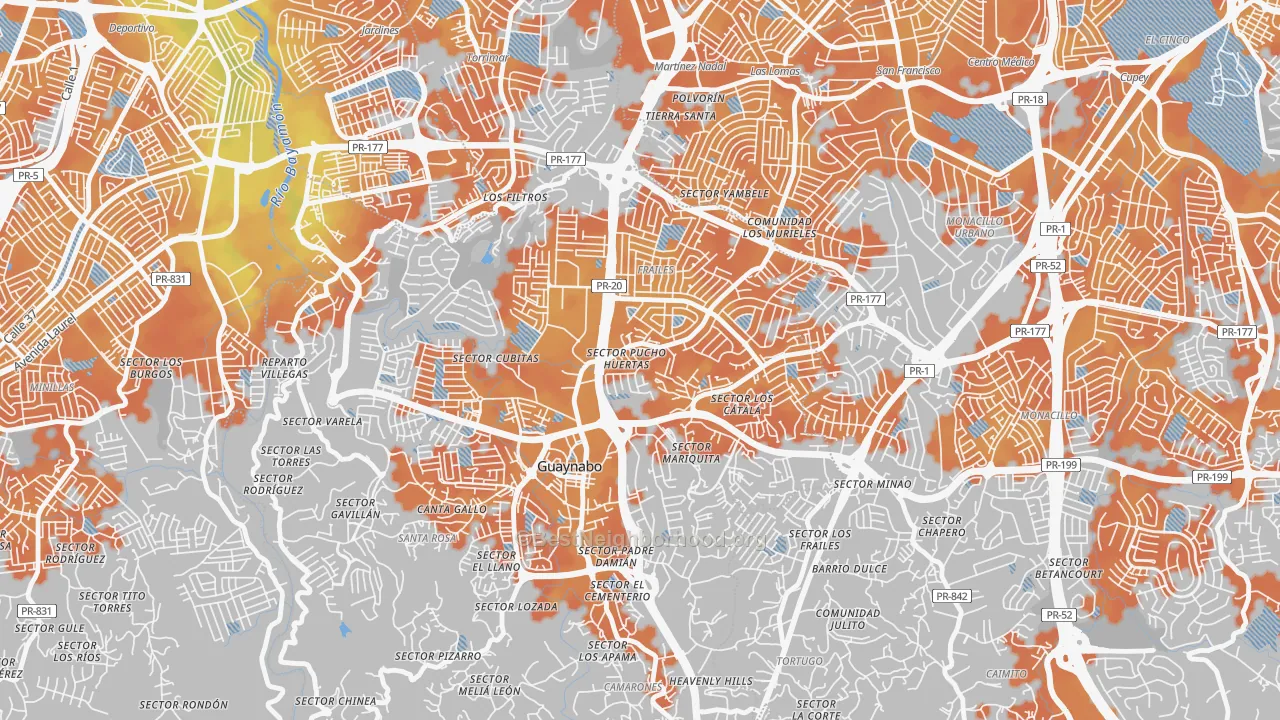 Bike Grade map of 00969, PR