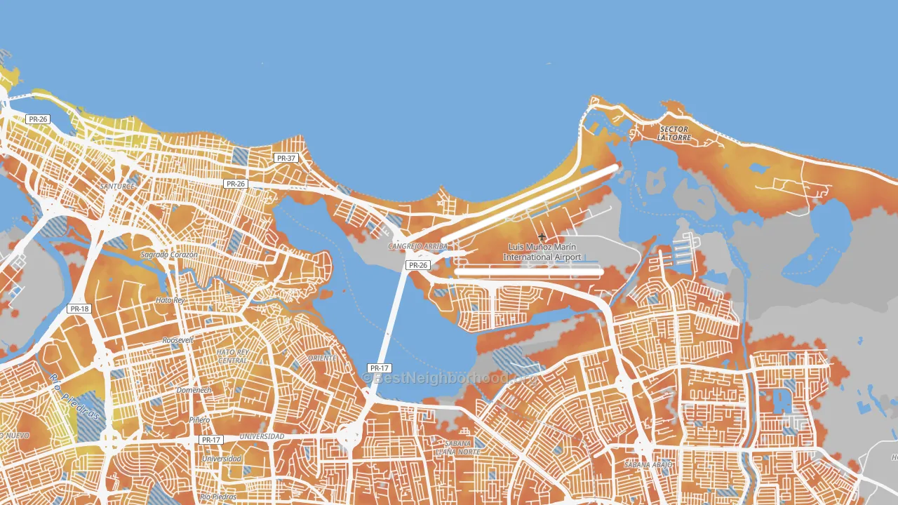 Bike Grade map of 00979, PR