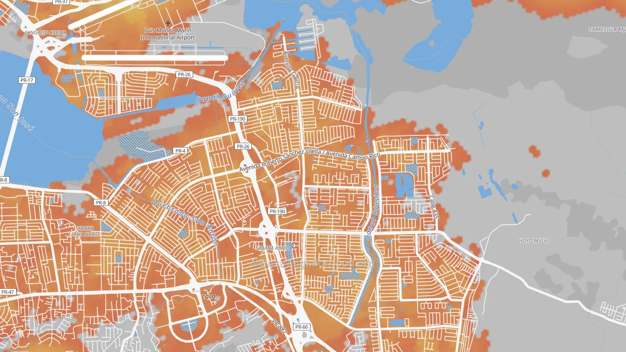 Bike Grade map of 00983, PR
