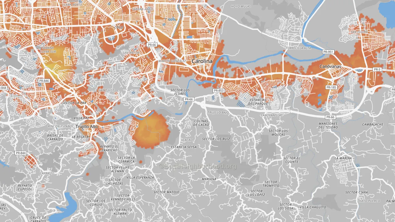 Bike Grade map of 00987, PR