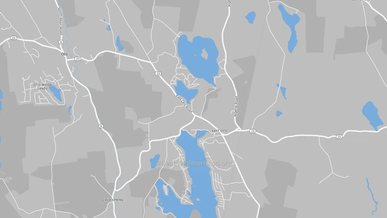 Bike Grade map of 01029, MA