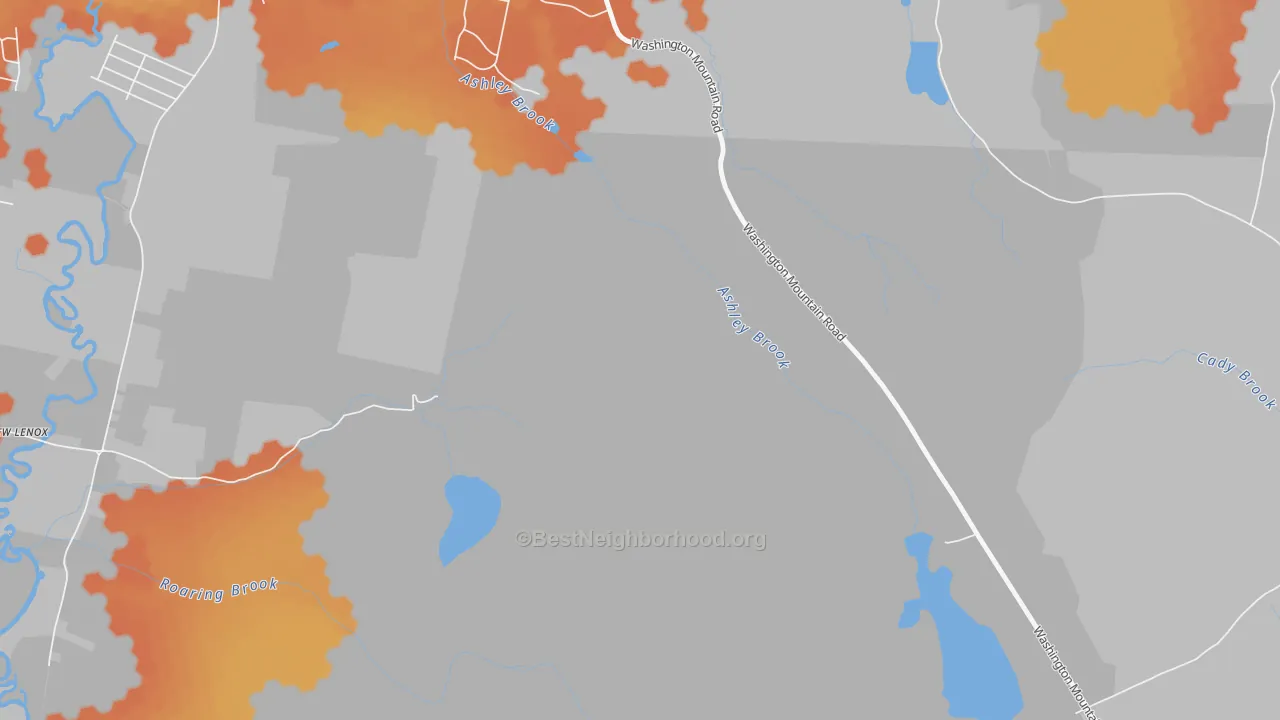 Bike Grade map of 01202, MA