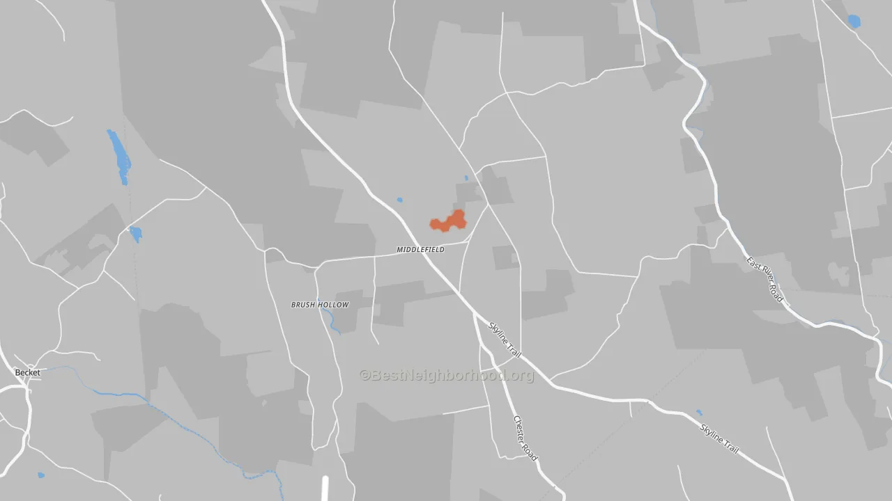 Bike Grade map of 01243, MA