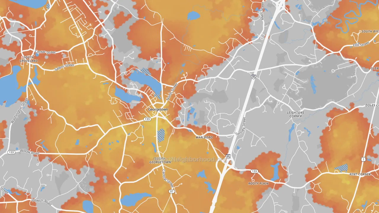 Bike Grade map of 01833, MA
