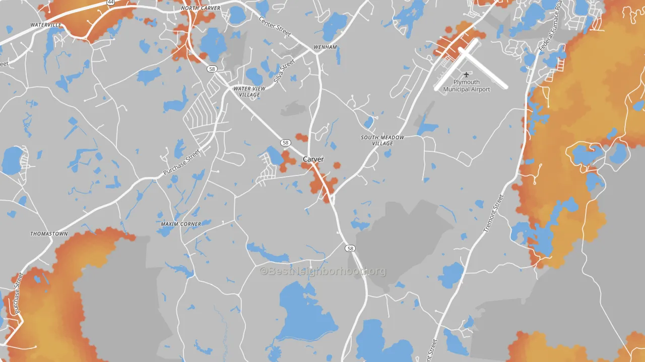 Bike Grade map of 02330, MA