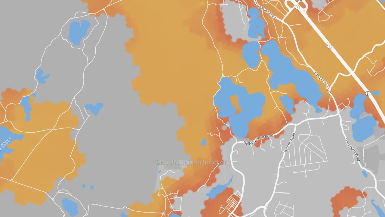 Bike Grade map of 02366, MA