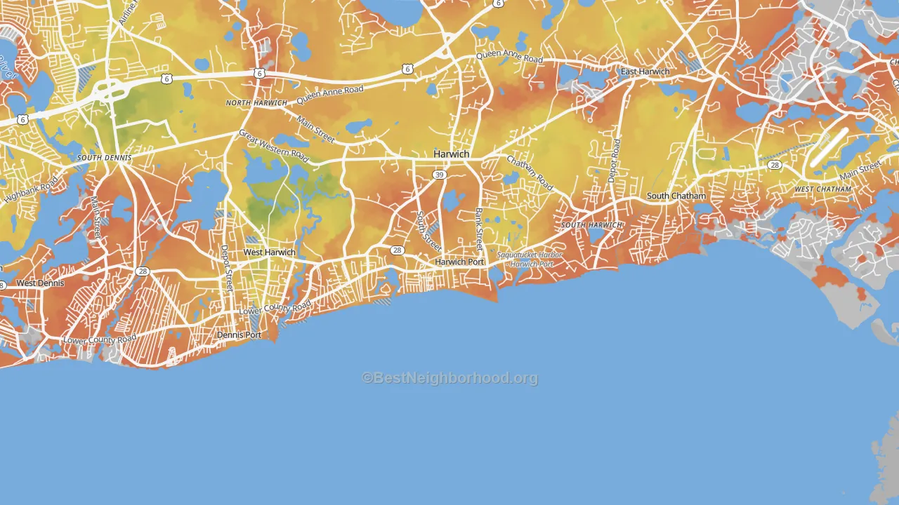 Bike Grade map of 02646, MA