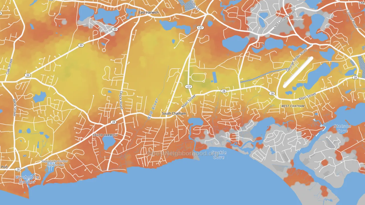 Bike Grade map of 02659, MA