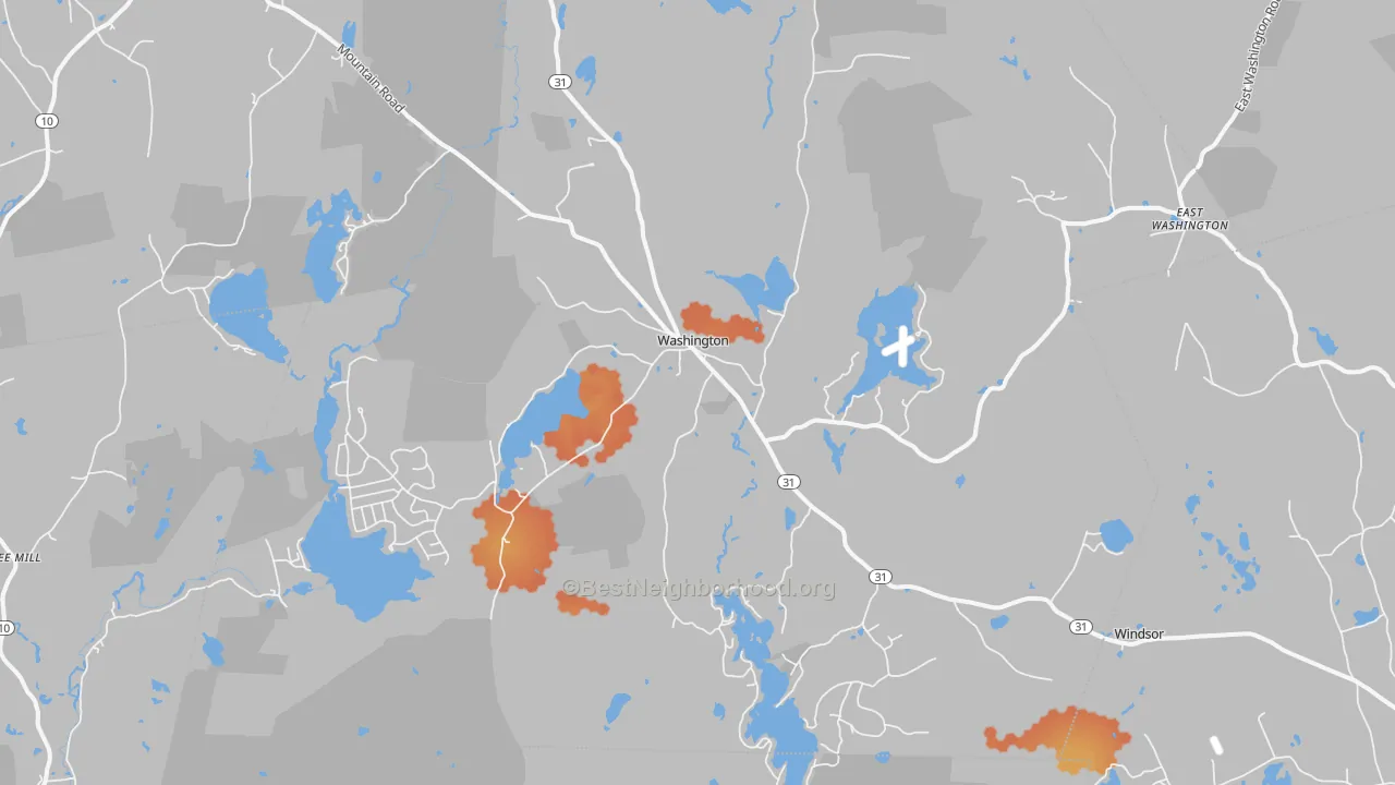 Bike Grade map of 03280, NH