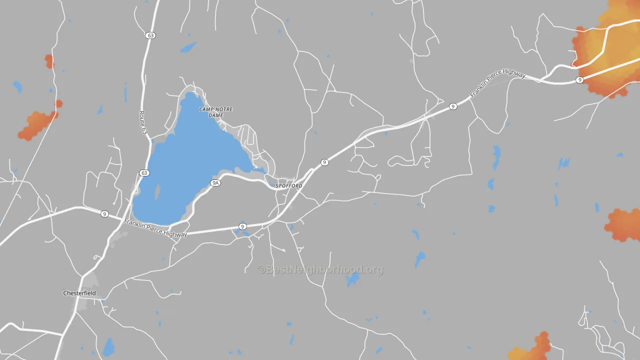 Bike Grade map of 03462, NH