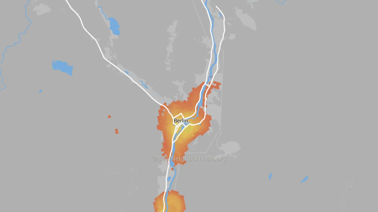 Bike Grade map of 03570, NH