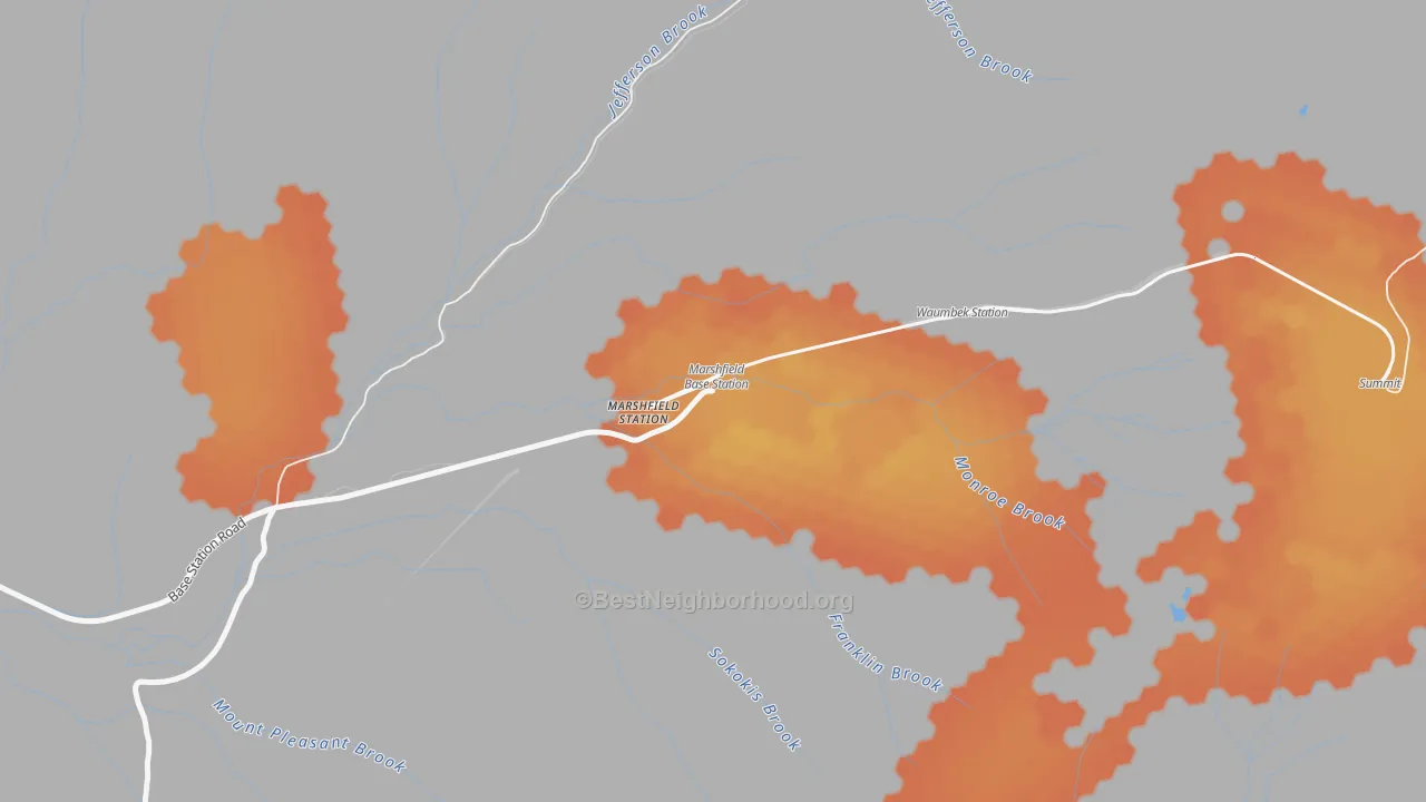 Bike Grade map of 03589, NH