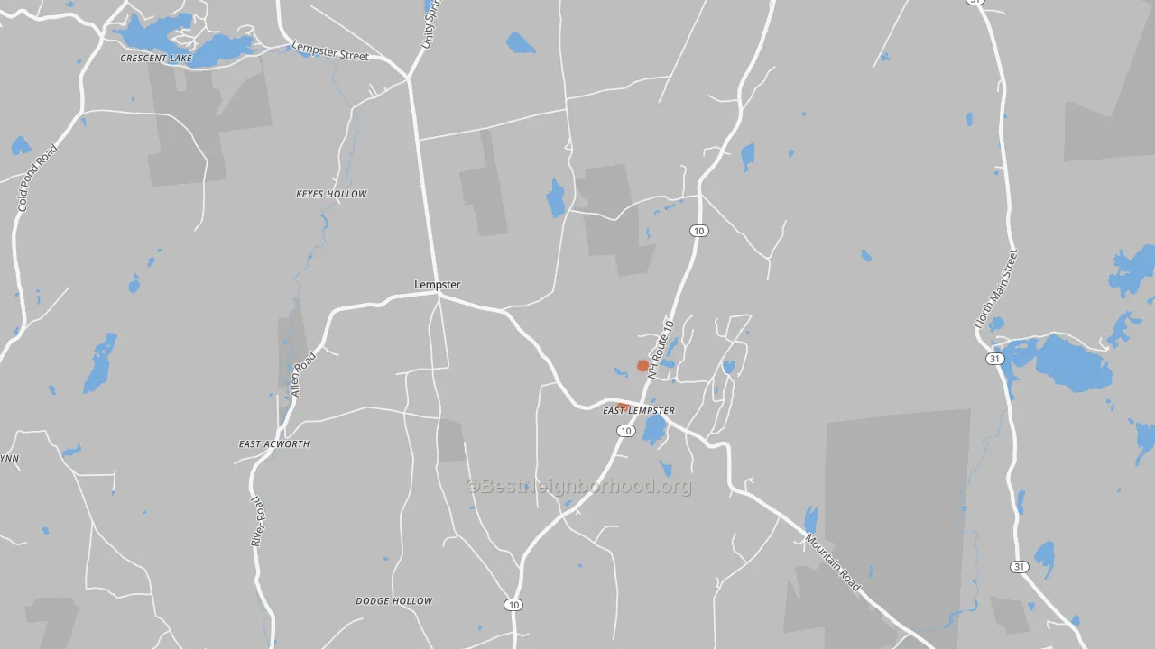Bike Grade map of 03605, NH