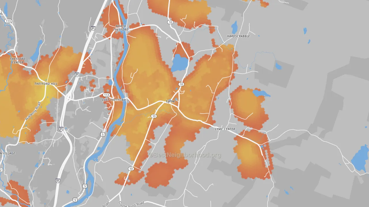 Bike Grade map of 03768, NH