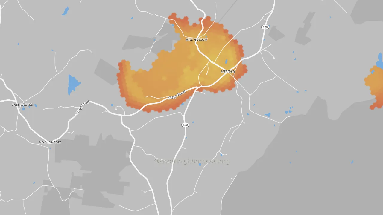 Bike Grade map of 03770, NH