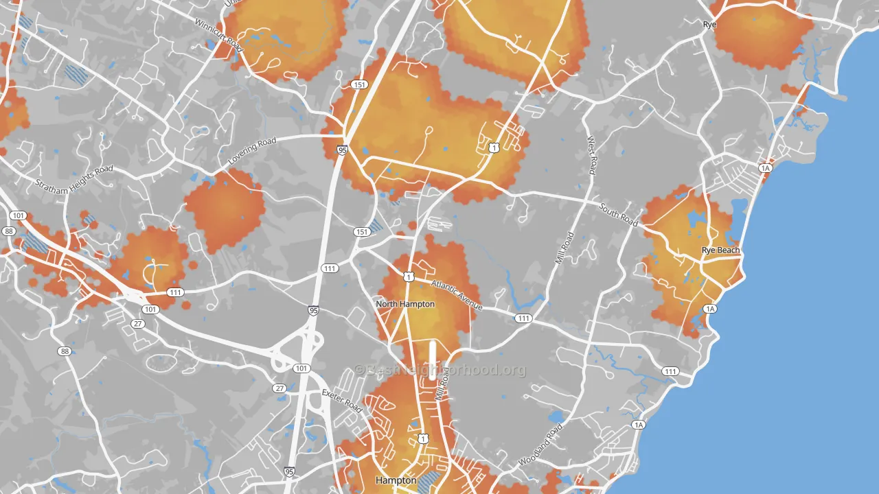 Bike Grade map of 03862, NH