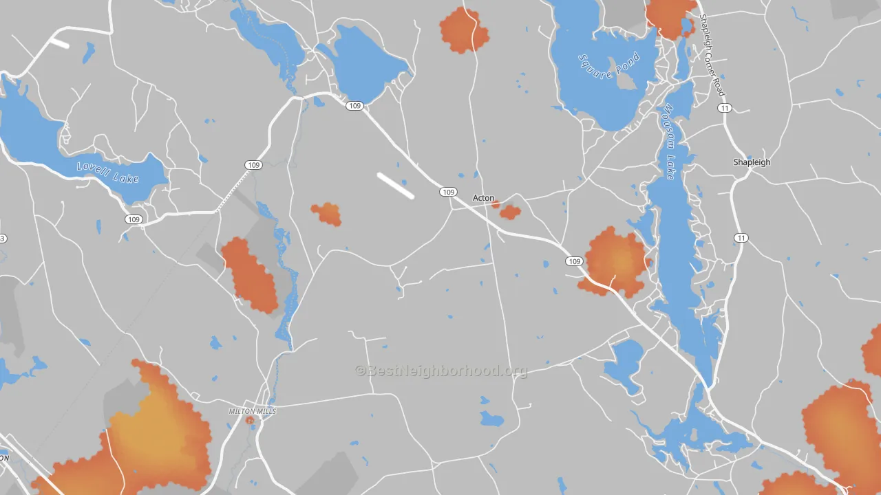 Bike Grade map of 04001, ME