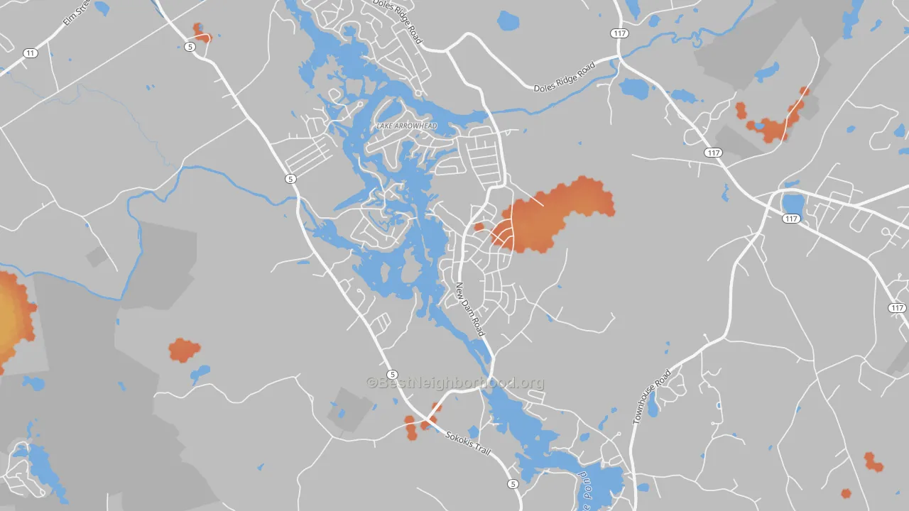 Bike Grade map of 04061, ME