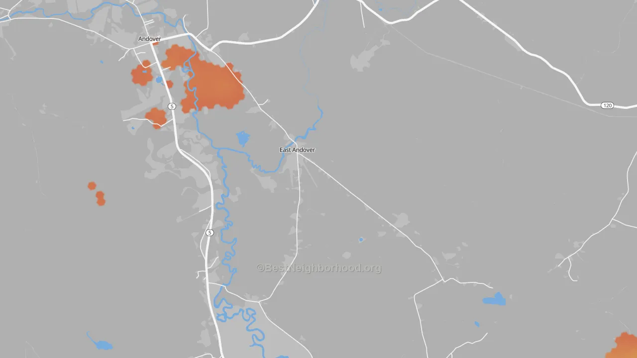 Bike Grade map of 04226, ME