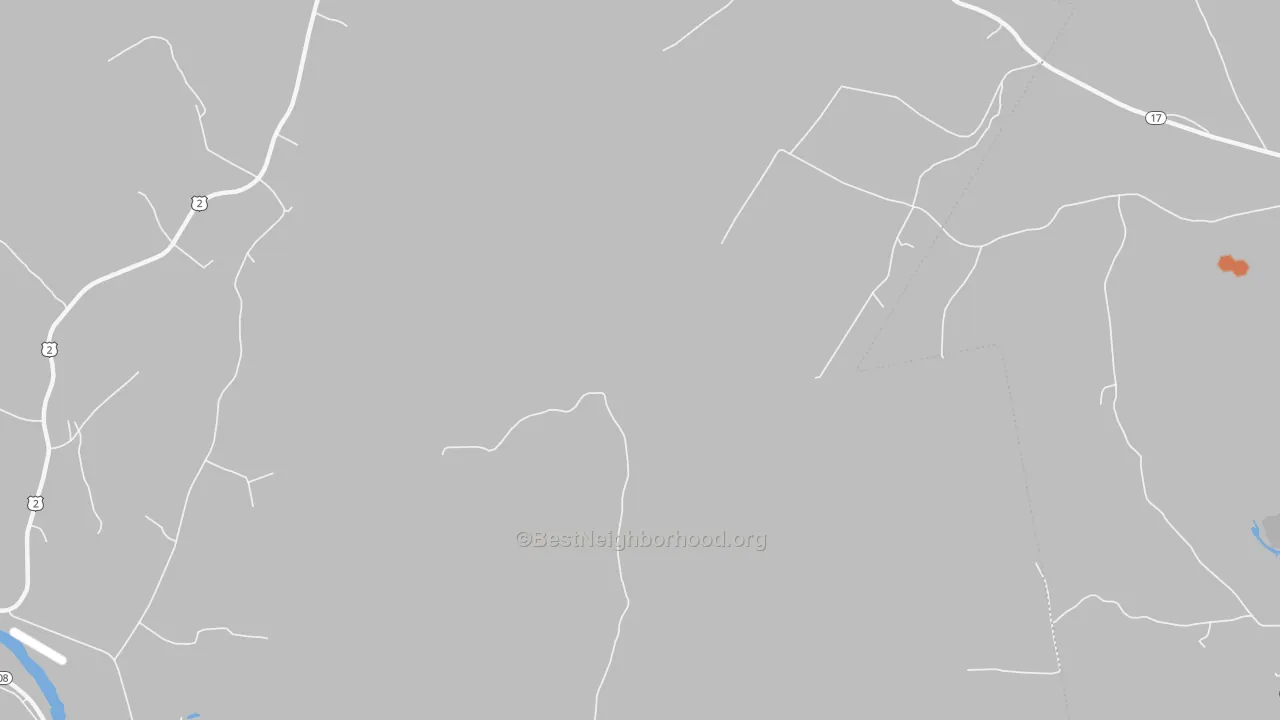 Bike Grade map of 04227, ME