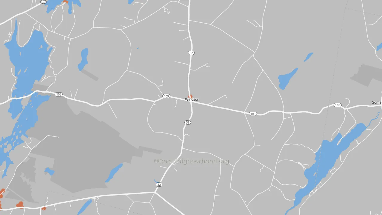 Bike Grade map of 04363, ME