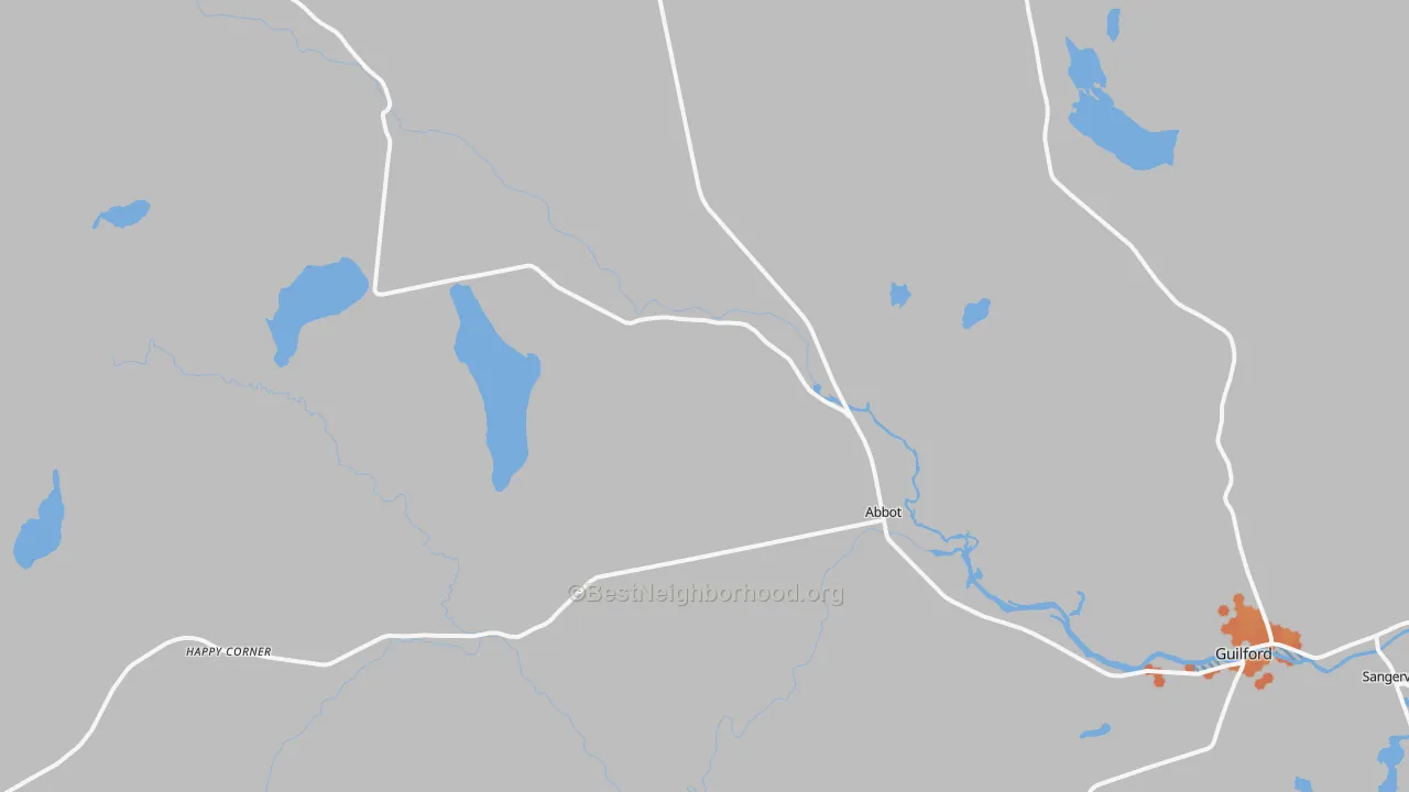 Bike Grade map of 04406, ME