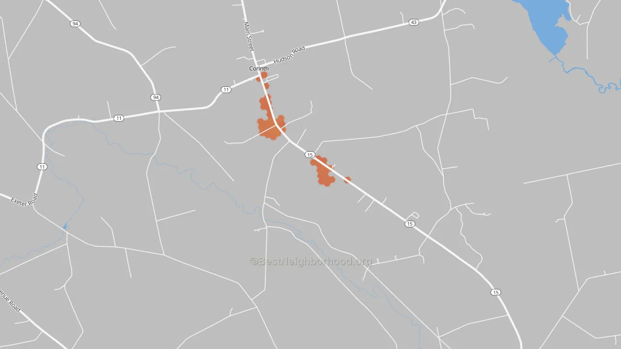 Bike Grade map of 04427, ME