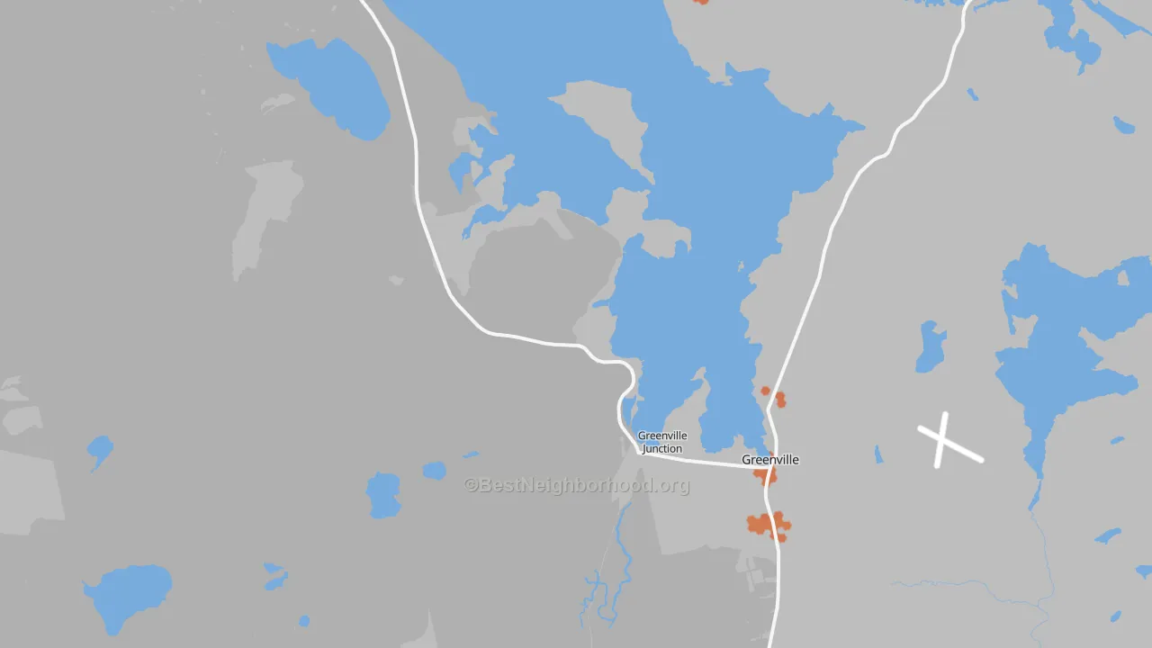 Bike Grade map of 04442, ME