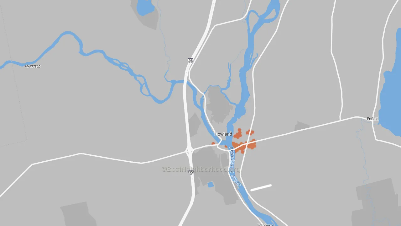 Bike Grade map of 04448, ME