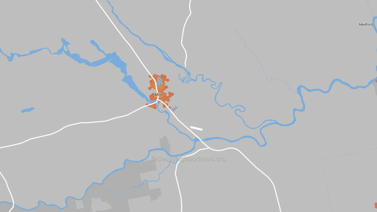 Bike Grade map of 04463, ME