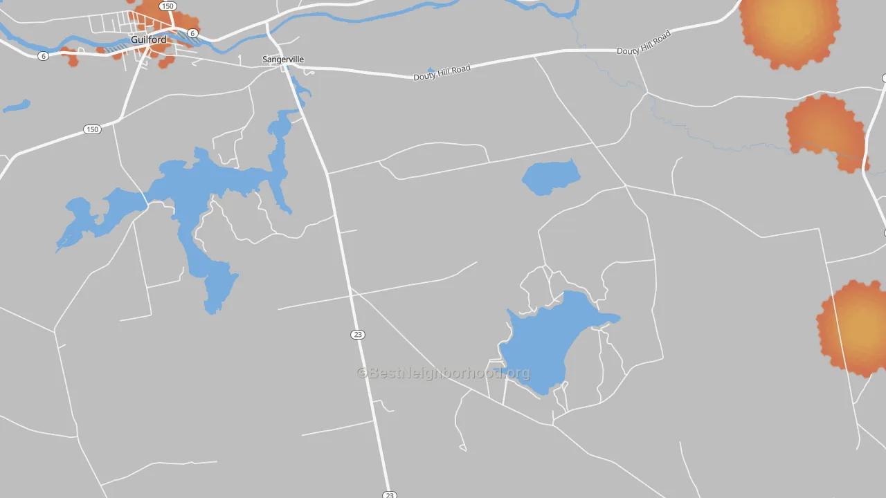 Bike Grade map of 04479, ME