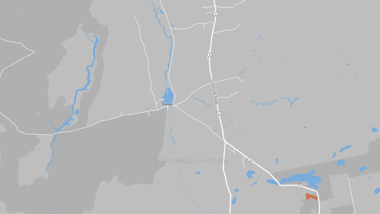 Bike Grade map of 04485, ME