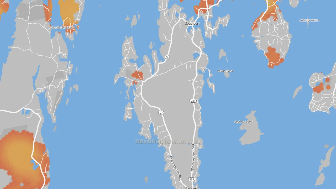 Bike Grade map of 04576, ME