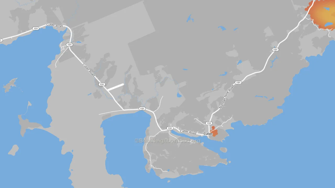Bike Grade map of 04626, ME