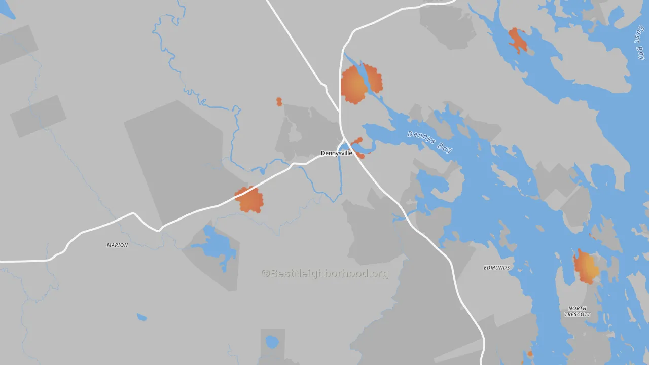 Bike Grade map of 04628, ME