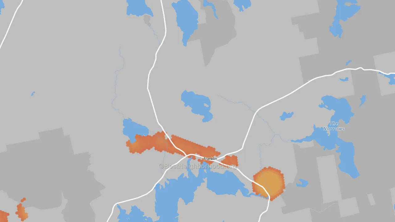 Bike Grade map of 04634, ME