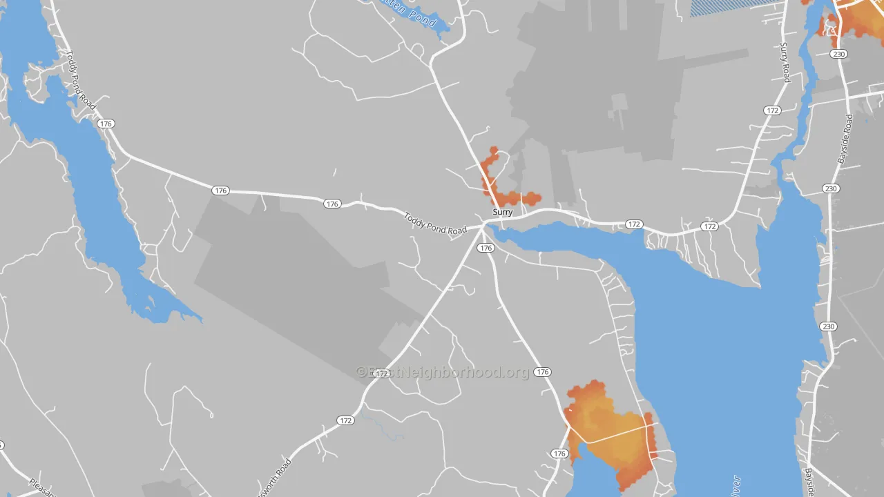 Bike Grade map of 04684, ME