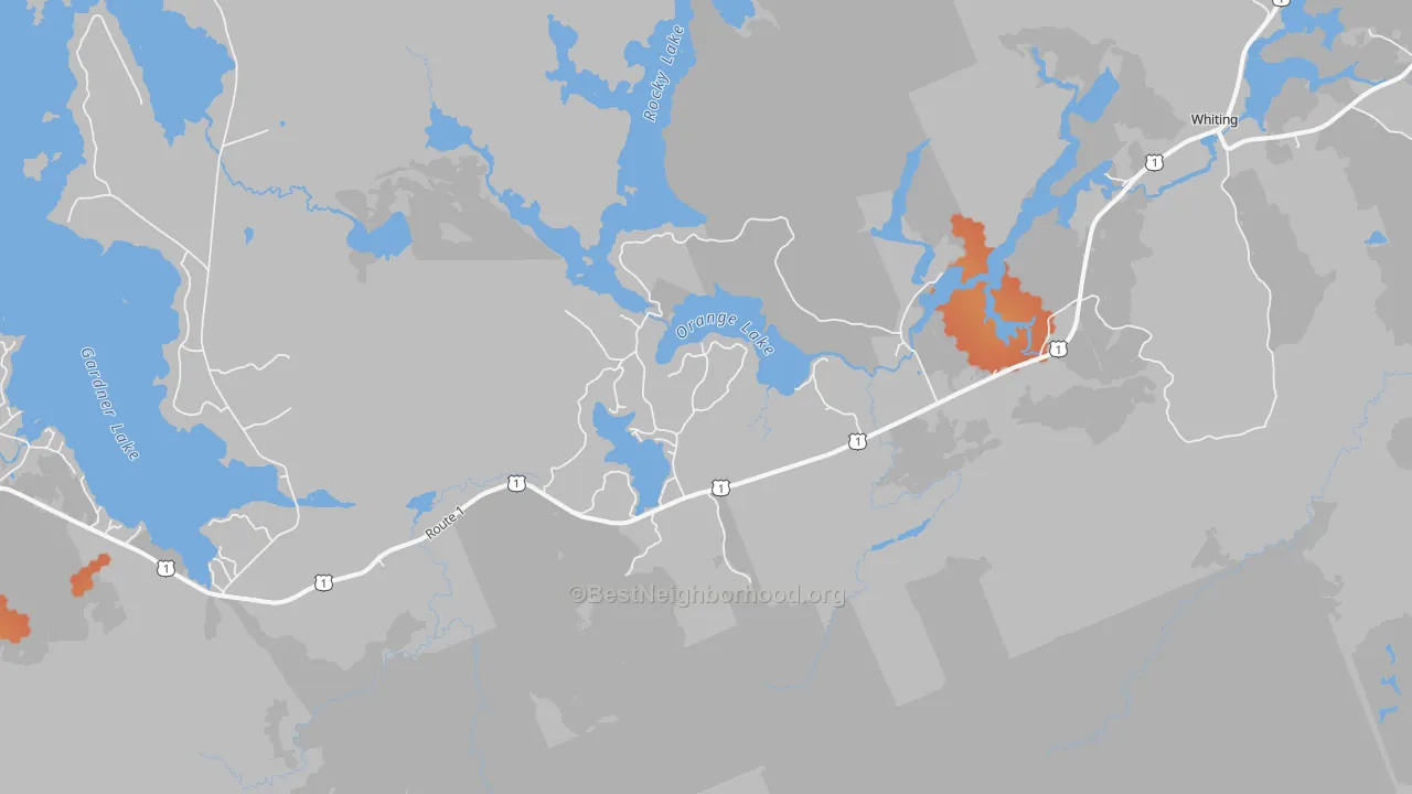 Bike Grade map of 04691, ME