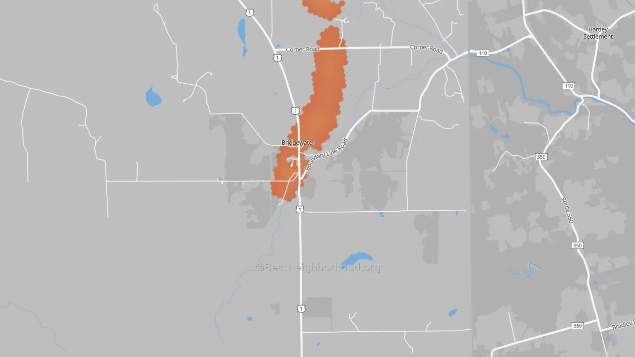 Bike Grade map of 04735, ME