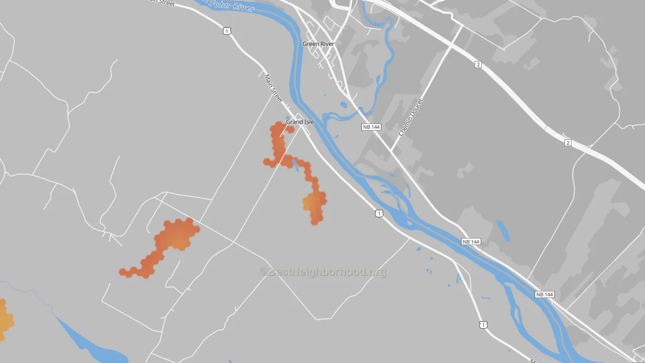 Bike Grade map of 04746, ME