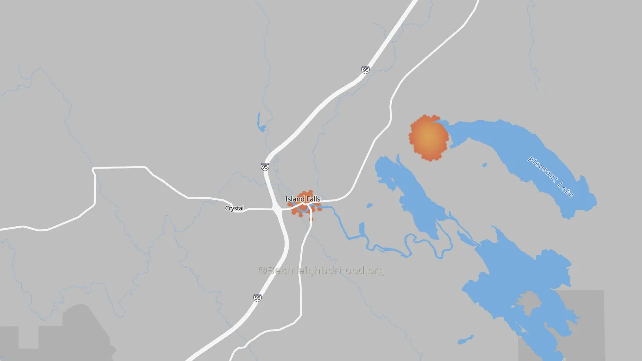 Bike Grade map of 04747, ME